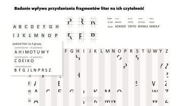 Badanie wpływu przysłania fragmentów liter na ich czytelność,  Katarzyna Wątła, 2010–2011